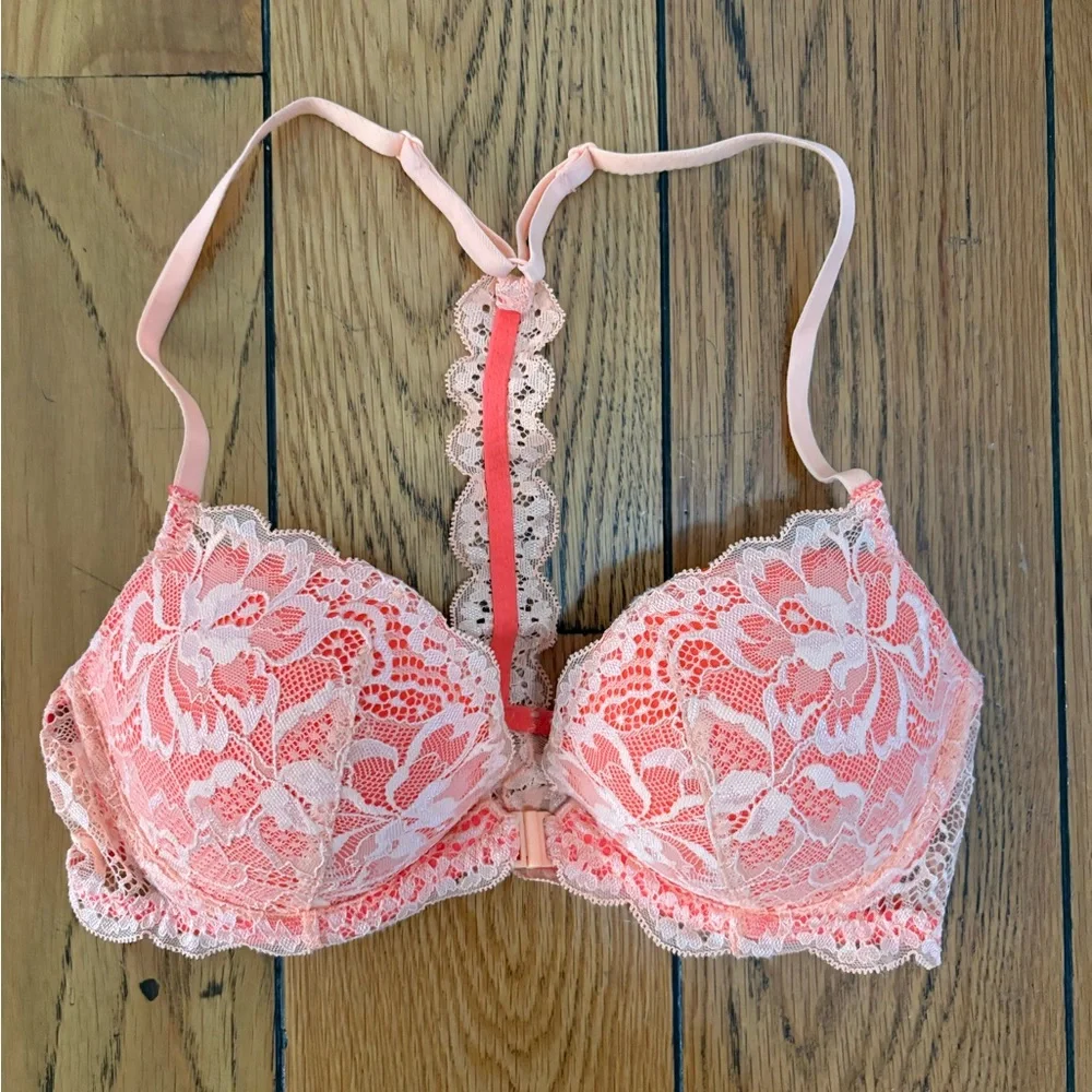 PINK Victoria's Secret date racerback front closure bra - Picture 1 of 2